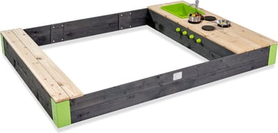 EXIT Aksent Houten Zandbak 200x140cm - Zandbak voor Buiten - Kinderzandbak - FSC Hout - Tuin
