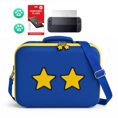 GadgetsMania Opbergtas Geschikt voor Nintendo Switch 2 – Schokbestendige Hard Case – Inclusief Screenprotector & Thumb Grips - Beschermhoes – Koffer voor Console en Accessoires