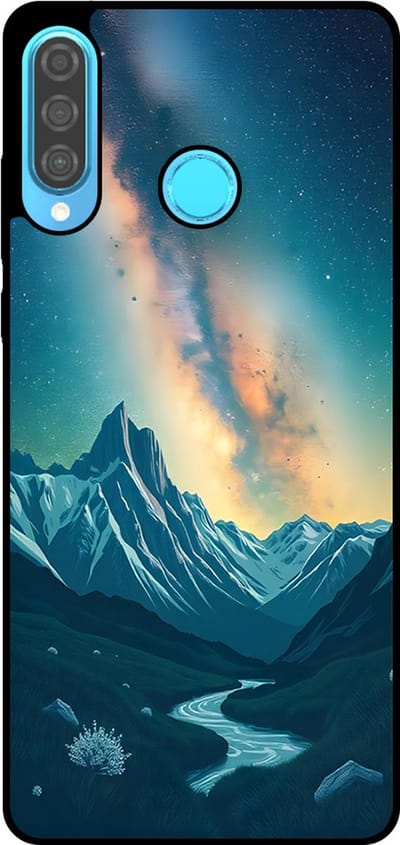 Smartphonica Telefoonhoesje Geschikt voor Huawei P30 Lite met Sterrenhemel Opdruk - TPU Backcover Case With Space And Milkyway Design geschikt voor Huawei P30 Lite