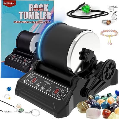 Rots Polijstmachine - Steen slijper - Sieraden maken - Instelbare snelheid - 21 cm - Zwart