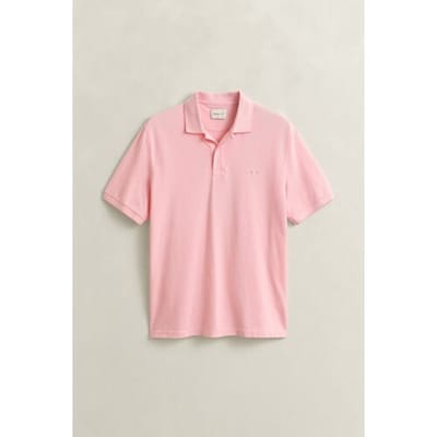 Gant Polo 2-Tone Short Sleeve Cotton Washed Pink / male