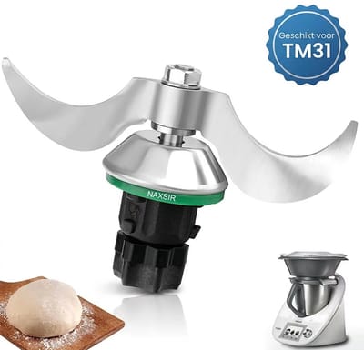 NAXSIR Mengmes Geschikt voor Thermomix TM31 - Hoogwaardig Roestvrij Staal - Inclusief Afdichtingsring - Vervangend Onderdeel