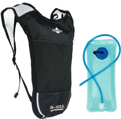 B-soul - Sport rugzak 2L - Met Drinksysteem Waterzak - Zwart
