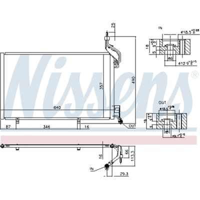 Condensator, airconditioning NISSENS 940515