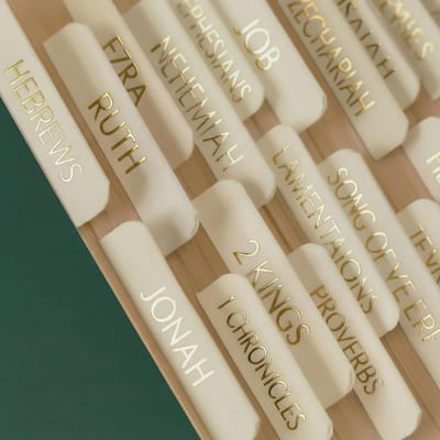 SnelShoppen - Bijbel Tabs voor Studie Bijbel, 100 Stuks Dikke Gelamineerde Gouden Folie Gegraveerde Lettering, Katholieke Bijbel Tabs, Bijbelstudie Be