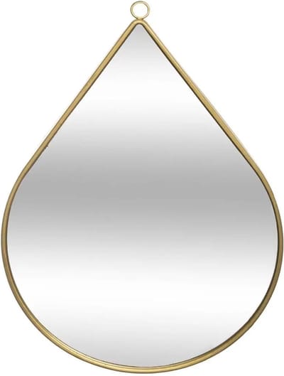 Atmosphera Spiegel - druppel - 39 x 28 cm - metaal - goud - wandspiegel