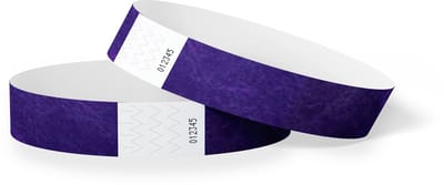 1000 stuks Polsbandjes Tyvek - 19 mm - festival bandjes - corona polsbandje - paars