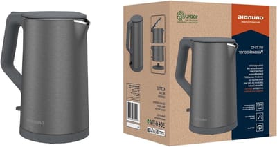 Waterkoker - Thee en Koffie - Snel Water Koken - Cool Touch Dubbele Wand - 15 Liter - Dark Inox