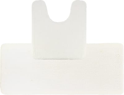 Tendance Badkamer Matten set Aquarius - wit - extra lang - hoogpolig - microfiber