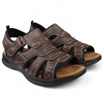 Marineblauwe lichtgewicht open teen casual sandalen voor heren