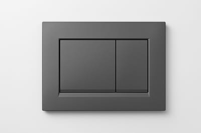 Profielenloods - Bedieningspaneel Gun metal - Passend op Geberit up320 en up720 - Vierkant