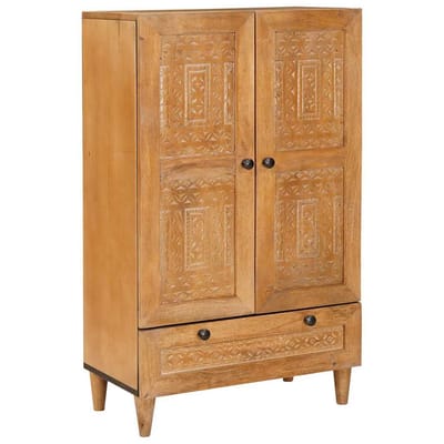 vidaXL - Highboard - 60 - x - 33 - x - 100 - cm - Massief - Mango - Hout
