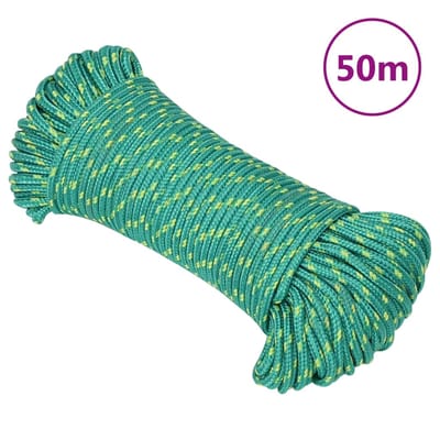 vidaXL - Boottouw - 5 - mm - 50 - m - polypropyleen - groen