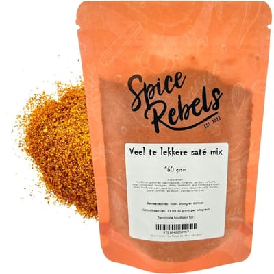 Spice Rebels - Veel te lekkere saté mix - zak 160 gram - saté kruidenmix