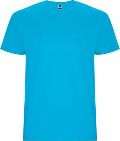 4 Pack T-shirts unisex met korte mouwen, 190 gram 'Stafford' Turquoise - S