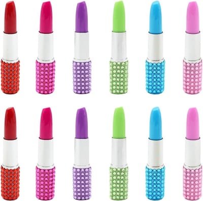 12 Stuks Lippenstiftvorm Gelpen - Kleurige Gel Inktpennen voor School en Kantoor, 1mm Blauw, Schattige Stationery Accessoires