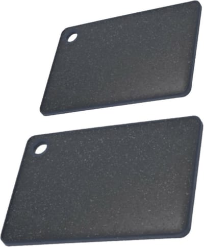 Snijplanken - set van 2 - kunststof - zwart - 27 en 33 cm - snijplankenset