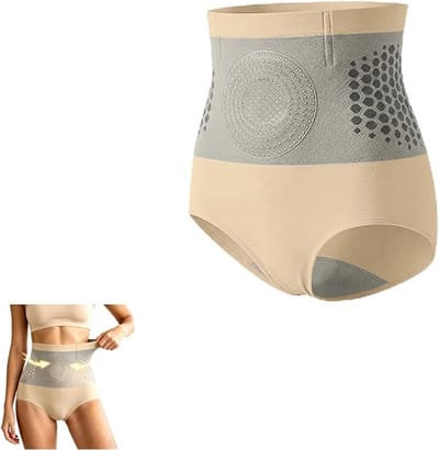 1 paar sportshorts met hoge taille - XL (57-68 kg) - Vetverbrandende en vormgevende shorts - Heupliftende shorts - Naadloze, vormgevende shorts met hoge taille - Effectieve buikcorrectie - Lichte huidskleur