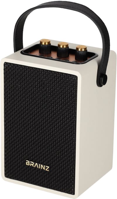 BRAINZ Retro Speaker Wit