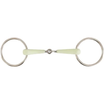 Mors met 2 dubbele ringen BR Rijles voor paard BR Equitation Apple Mouth 15mm