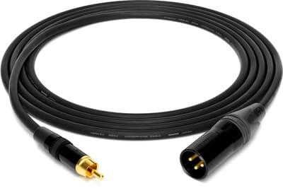 Professionele Quad Studiokabel RCA naar XLR Mannelijk - 10 Meter - Hoge Ruisdemping