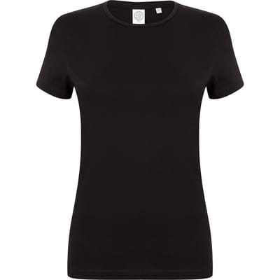 SF Women Dames/Dames Stretch T-shirt (Zwart)