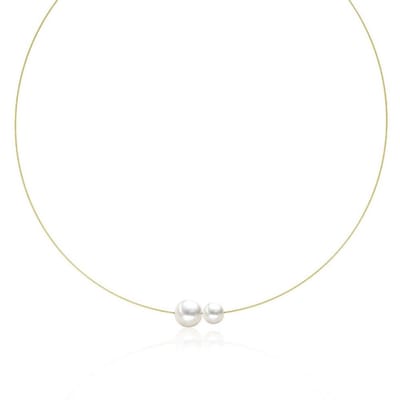 Luna-Pearls - 216.0919 - Ketting - 585/-Geel goud met Zoetwater gekweekte parel