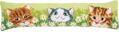 Vervaco - Kruissteektochtmat kit - Katten tussen madeliefjes - PN-0194686 - Borduren - Borduurpakket - Borduurpakket volwassenen - Borduurpakket kind