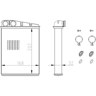 Warmtewisselaar, interieur verwarming NRF 54410