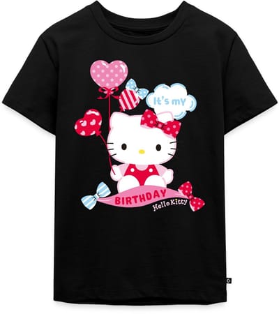 Hello Kitty Met Ballonnen Jarig Ontwerp Premium T Shirt Kinderen