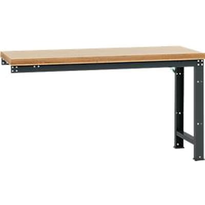 Manuflex aanbouw-werkbank Profi standaard, tafelblad multiplex, 1750 x 700 mm, antraciet