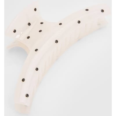 boohoo Dames Polkadot Haarklip | Wit