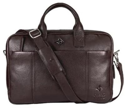Compacte en Stijlvolle Laptoptas van Hoogwaardig Leer voor kantoor en Reizen
