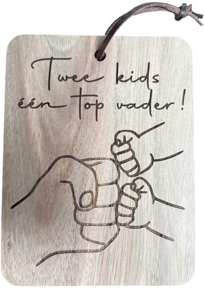 Twee kids één top vader - Vaderdag cadeau met tekst - Cadeau voor papa - Geschenk - Kado - Verjaardag - Vaderdag Cadeau - Vaderdag cadeautjes - Vaderdag kados - Vaderdag geschenk - Vaderdag cadeaupakket - Vaderdag pakket - Vaderdag cadeautje voor hem