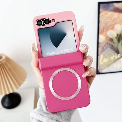 Magnetische Kunststof Scharnierbescherming Telefoonhoesje voor Samsung Galaxy Z Flip 6 5 4 3 Flip6 Flip5 Flip4 Flip3 5G Schokbestendige Cover For Samsung Galaxy Z Flip6