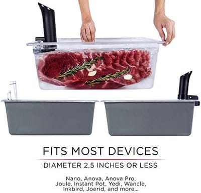 Sous-vide container met isolerende hoes en deksel – 26 quart
