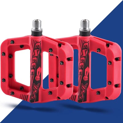 Ultralichte Nylon MTB Fietspedalen - Antislip Platte Fiets Pedalen met Afgedichte Lagers - Pedaal 16 Verwisselbare Pegs - 9/16" voor MTB BMX Racefiets - Duurzaam en Betrouwbaar