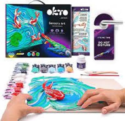 Okto - 3D kunstwerk - Sensory Art - Aian symbol - Courage and harmony - Koi Fish - klei artist