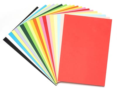 A4 Gekleurd papier, 20 kleuren, 180 g/m², 80 vellen gekleurd papier voor printer, doe-het-zelf, kaarten, bloemen, schilderen