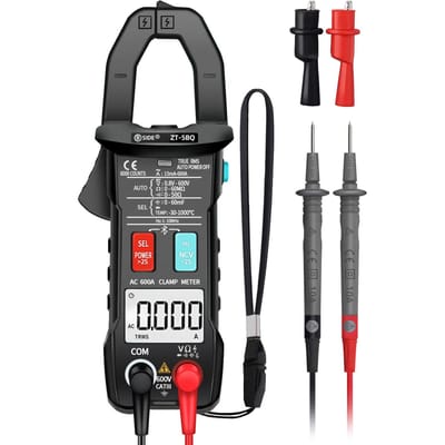 BSIDE ZT-5BQ 6000 telt hoge precisie NCV-test digitale slimme stroomtang met BT-functie True zwart