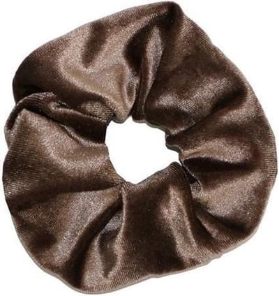 New Age Devi - Velvet scrunchie/haarwokkel, bruin wordt Velvet scrunchie/haarwokkel, bruin