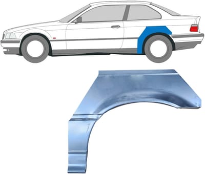 Reparatiepaneel achterspatbord voor BMW 3 E36 1990-2000 / Links / COUPE