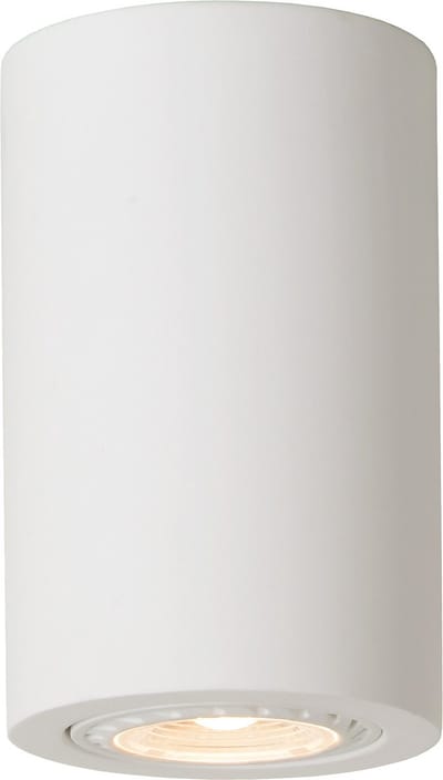 Lucide GIPSY - Plafondspot (Plafondlamp) - Ø 7 cm - 1xGU10 - Wit - Japandi