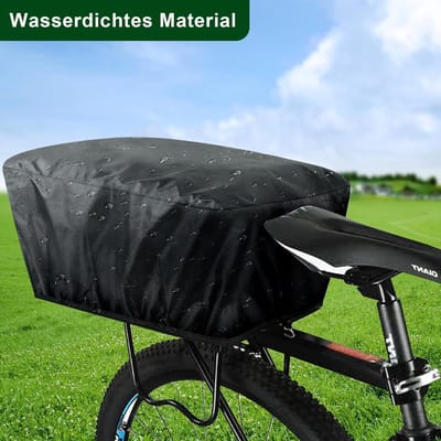 Regenbescherming fietsmand - waterdichte stofdichte fietsmandafdekking met elastiek - 2 haken - voor en achter Fietsmand