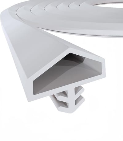 Flexibele Rubberen Deurafdichting Wit - 200 Meter Tochtstrip voor Houten Deuren en Kozijnen - 12mm Sponningbreedte