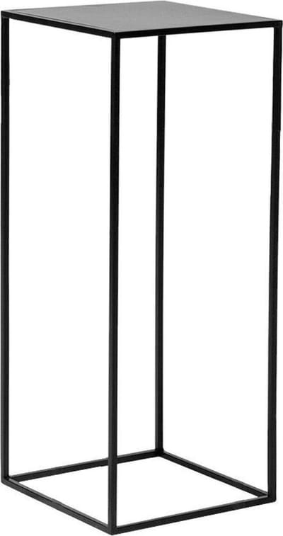 Zuil - 74 cm - metaal - Quadro Black - Zwart - Sokkel - Plantentafel