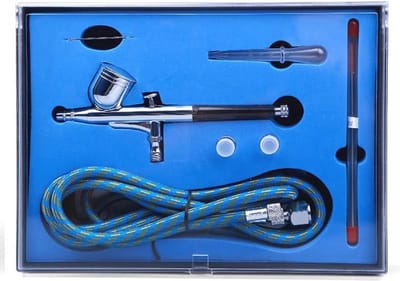 Airbrush-set met verwisselbare mondstukken voor taartdecoratie, make-up en nail art