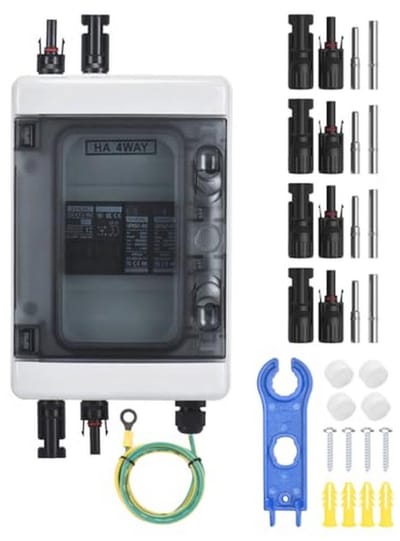 Overspanningsbeveiliging DC Scheidingsschakelaar voor Zonnepanelen - IP65 Waterdichte Lichtboogonderbreker 500V 40A