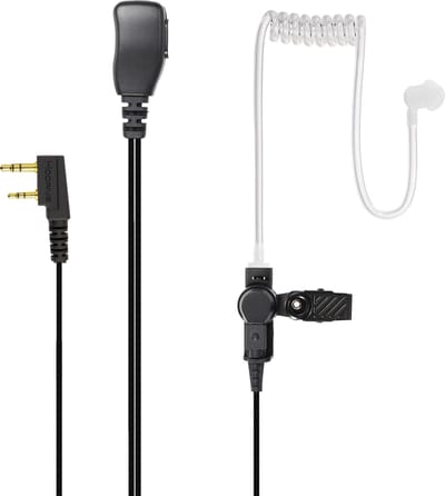 Hoornie - Portofoon Headset voor Baofeng Portofoons met Vergulde stekker. Oa voor de BaoFeng UV-5R, BF-888S, BF-88E, C2 en meer