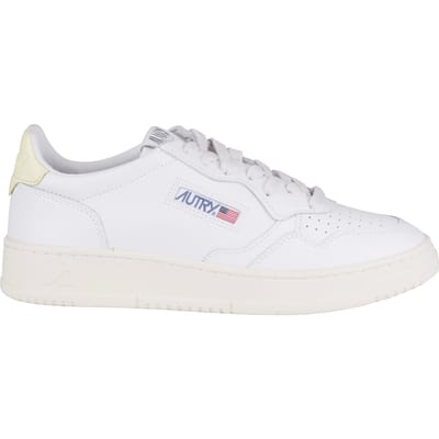 Lage Sneakers Autry Medalist Low Leather W - White/Lemon Meringue